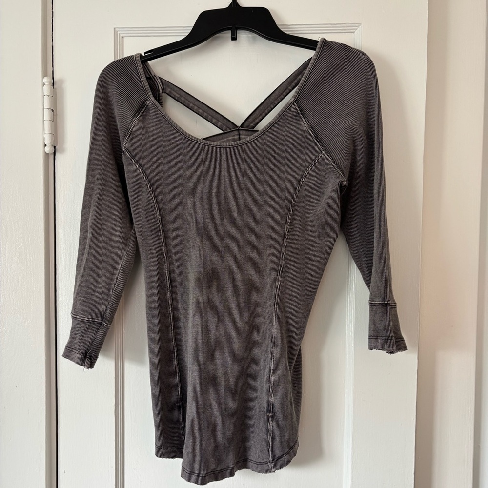 Free People Ribbed Shirt Large